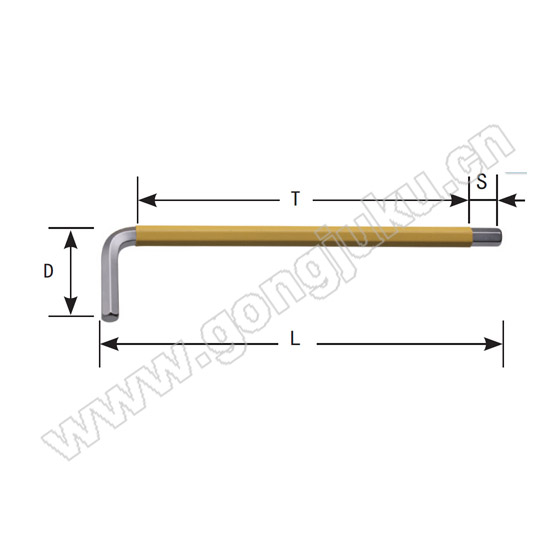 公制防滑长内六角扳手